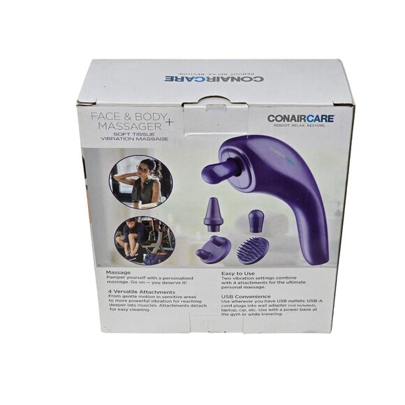 Conair Care Face & Body Massager + With 4 Attachments & USB - Picture 2 of 4